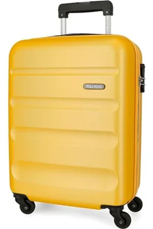 Roll Road Flex Valise rigide fabriquée en ABS, un matériau, fermeture à combinaison latérale, 4 roues doubles, bagage main, intérieur pratique avec un compartiment, ocre, Talla única, Valise de cabine