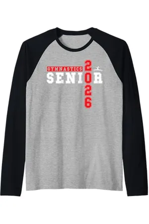 Class of 2026 Graduation Shirts Gymnastique Senior Nuit Gymnastique Senior 2026 Graduation 9 Manche Raglan