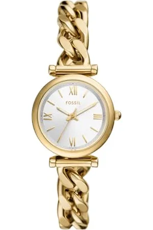 Fossil Carlie Montre pour femmes, mouvement à quartz, bracelet en acier inoxydable ou en cuir