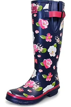 Lunar Garden, Haute Plates Bottes de Pluie femme, Bleu (Navy), 40 EU