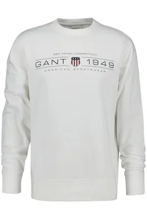 GANT Sweat-Shirt Graphique à col en C Maillot de survêtement, , L Homme