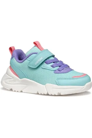 Geox J Loftus Girl A Basket, Aqua/Lilac, 26 EU