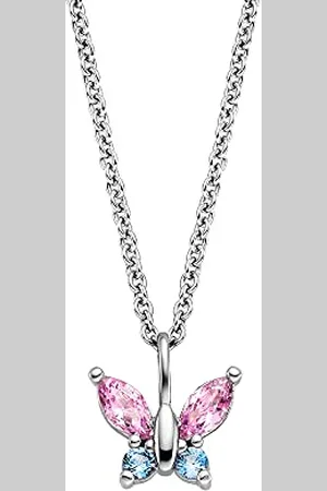 Engelsrufer Collier en forme de cœur pour fille - En argent sterling et zircone - Fermoir mousqueton - Longueur réglable - Sans nickel, 38 cm, Argent sterling, Pas de gemme