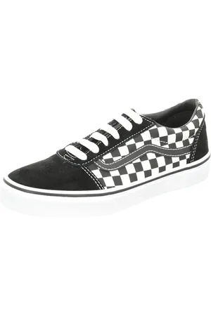 Vans Mixte enfant Ward Suede/Canvas Basket, Checker Black True White, 39 EU