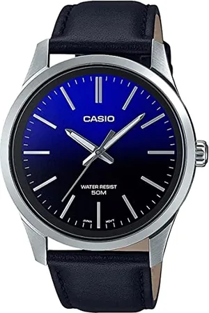 Casio Hommes Analogique-Numérique Quartz Montre avec Bracelet en Cuir