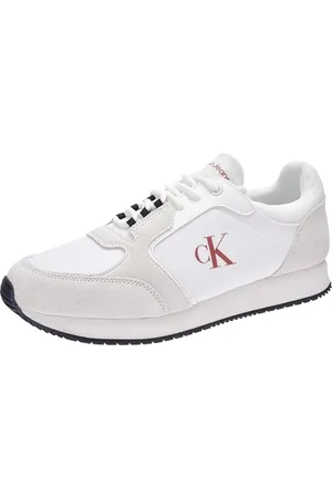 Calvin Klein Homme Runner Sock Laceup WMM YM0YM01152 Bas, White (Bright White/Black/Aragon), 43 EU