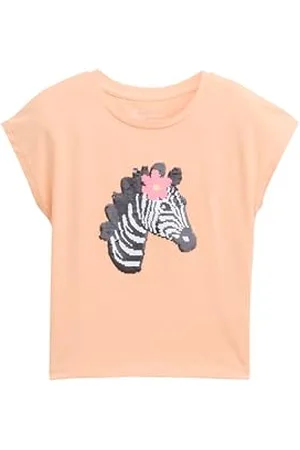 TOM TAILOR 1046295 T-Shirt, 37758-Peach Bloom, 116-122 Fille