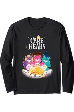Care Bears Halloween Witches Retro Horror Movie Poster Manche Longue