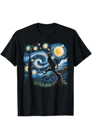 Graphic 365 Cadeau pour amoureux des chats inspiré de Cat Night Gogh T-Shirt