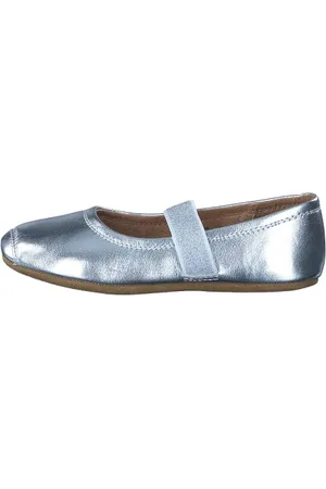 Bisgaard Garçon Fille Ballet Ballerines Bout fermé, Silver, 20 EU