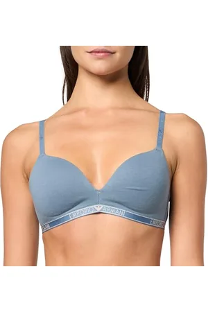 Emporio Armani Essential Studs Logo Padded Triangle Bra Soutien-Gorge rembourré, , L aux Femmes