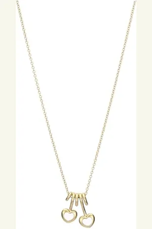 THUN Collier avec deux cœurs - métal - Collection dédiée à vous - 40 + 5 cm