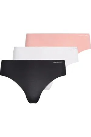 Calvin Klein Hipsters Femme Lot de 3 sans Coutures, Multicolore (Black/Wind Chime/Luminous Peach), L