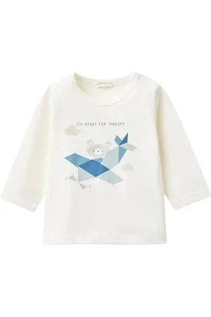 Benetton T- Shirt M/L 3atna1055, , 74 cm Bébé garçon