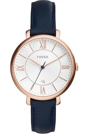 Fossil Jacqueline Montre pour femmes, mouvement à quartz avec bracelet en acier inoxydable et cuir