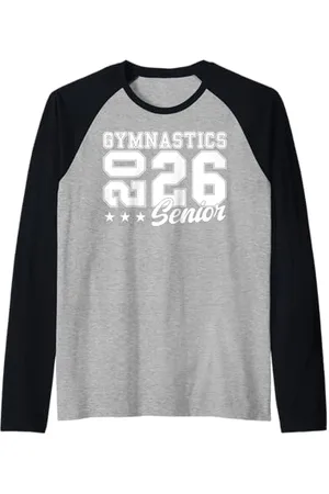 Class of 2026 Graduation Shirts Gymnastique Senior Nuit Gymnastique Senior 2026 Graduation 5 Manche Raglan
