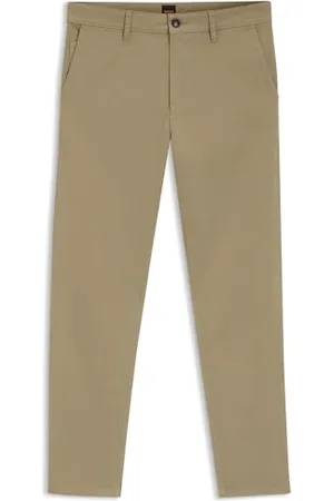 HUGO BOSS Hommes Chino Tapered Chino Tapered en Satin de Coton Stretch