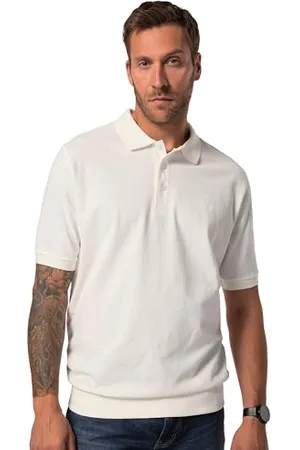 JP 1880 Hommes Grandes Tailles Polo Basic Coupe Ventre Confort à Manches Courtes, en Maille piquée - du XXL au 10XL 7XL 712617200-7XL