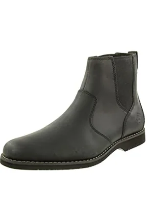 Timberland Homme Woodhull Chelsea Basic Bottine, Black Full Grain, 47.5 EU