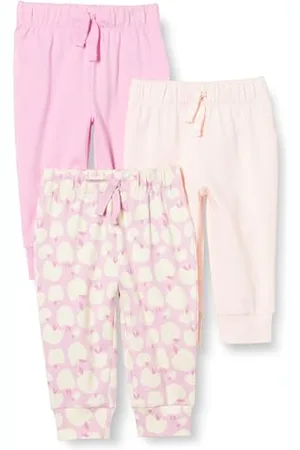 Amazon Pantalon à Enfiler en Coton Mixte Bébé, Lot de 3, , 0-3 mois