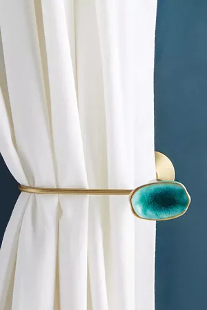 Anthropologie Attache arrière mouchetée en Blue chez