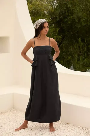 Anthropologie Robe mi-longue sans manches babydoll en