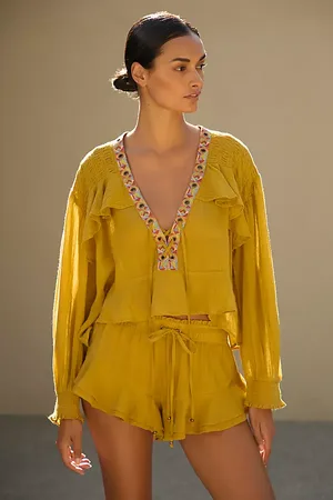 Anthropologie Short Volant à Œillets Par Anthropologie par en , pour femme