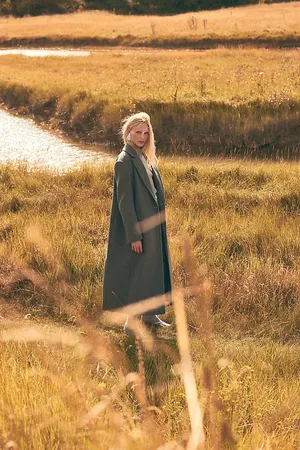 Anthropologie Manteau en laine mélangée