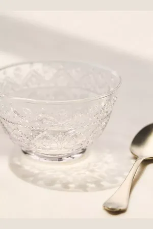 Anthropologie Les Bols à Céréales en Verre Soufflé de Bombay, Lot de 4 en Clear chez