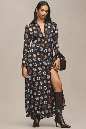 Corey Lynn Calter Robe chemise maxi à encolure en V en