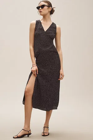 Maeve The Lille Side-Slit Midi Skirt by en