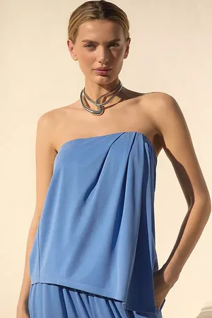 Anthropologie Haut sans bretelles faux-enveloppant en