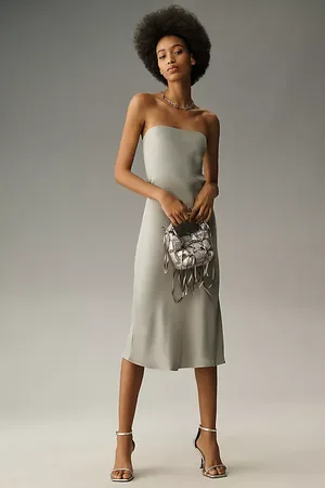 Anthropologie Robe Midi Sans Bretelles en