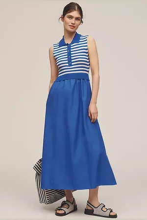 Anthropologie Polo Collar Sleeveless Dress
