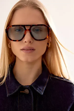 Anthropologie Les Lunettes de Soleil Aviateur Surdimensionnées Juno en Acétate par