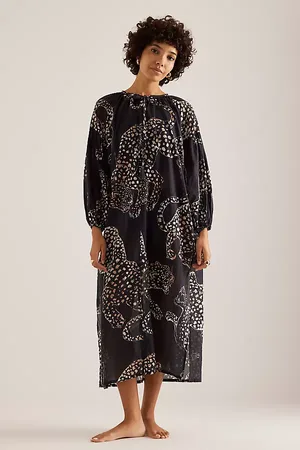 Desmond & Dempsey Blouson-Sleeve Kaftan Nightie