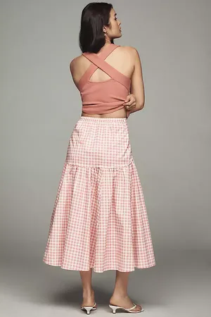 Hutch Drop-Waist Midi Skirt en