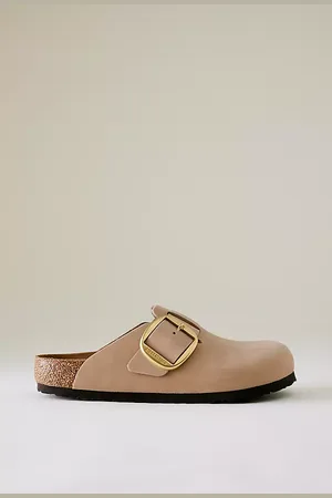 Birkenstock Sabots en cuir à grande boucle en