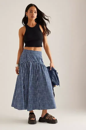 Hutch Drop-Waist Midi Skirt en