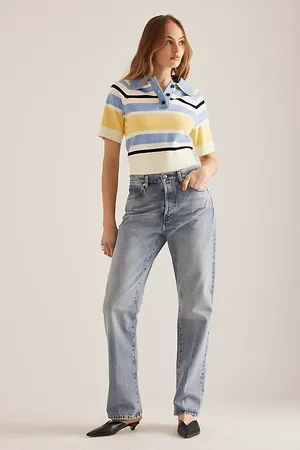 Frame Le Jean Droit Laurence Vertical en , pour femme