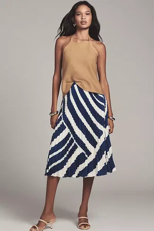 Maeve The Valerie Pleated Midi Skirt by : Michelle Armas Edition en