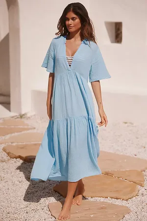 Anthropologie The Kallie Flowy Midi Dress en
