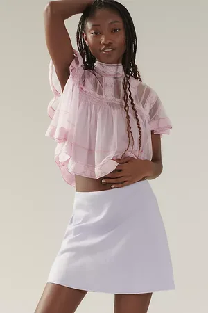 Anthropologie The Tilda Mini Slip Skirt: Linen Edition par en