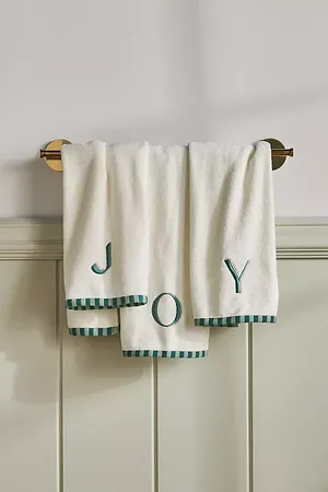 Anthropologie Serviette de toilette monogrammée chez