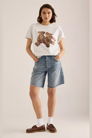 Anthropologie T-shirt Boyfriend Graphique Ours en