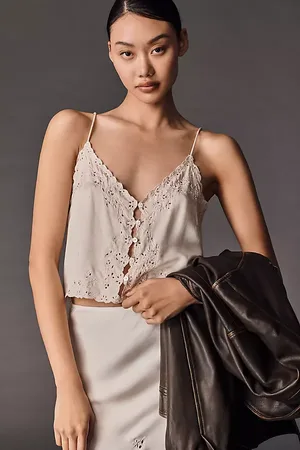 Anthropologie Blouse Festonnée Mouchoir en