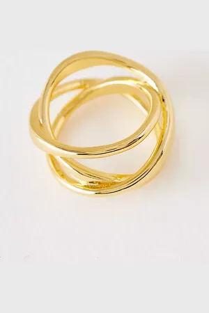Anthropologie Bague triple couche plaquée or par en