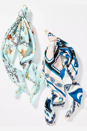 Anthropologie Foulards pour cheveux imprimés palmiers, lot de 2 par en