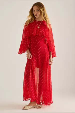 Queens OF Archive Robe longue en mousseline Aria en