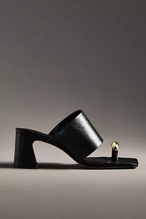 Anthropologie Mules à Talon Bloc et Bague d